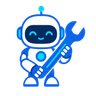 Mascote GarageIA — robô com chave